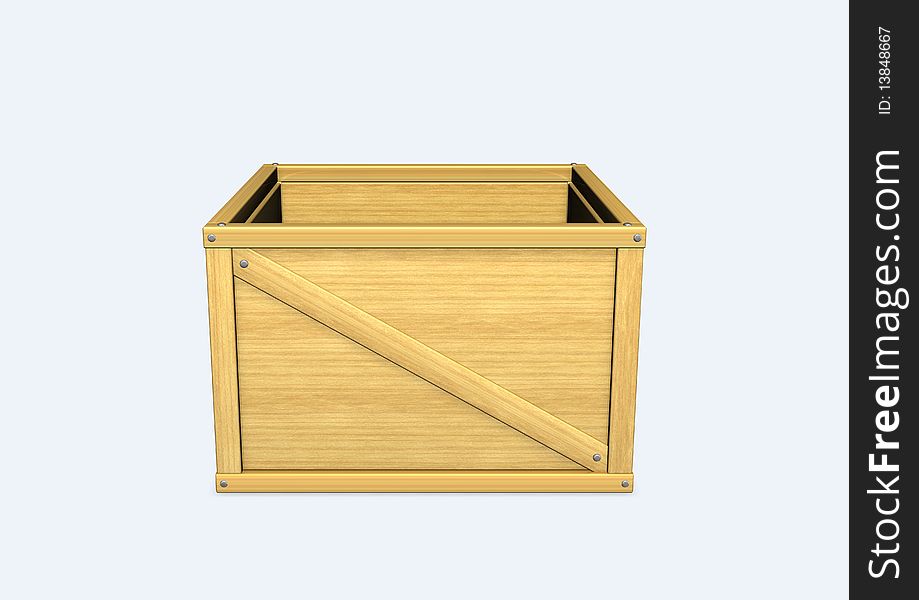 3d image of a open box.