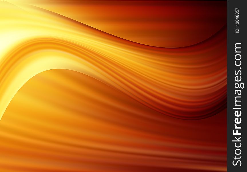 Dynamic wave background, illustration of conceptual fire