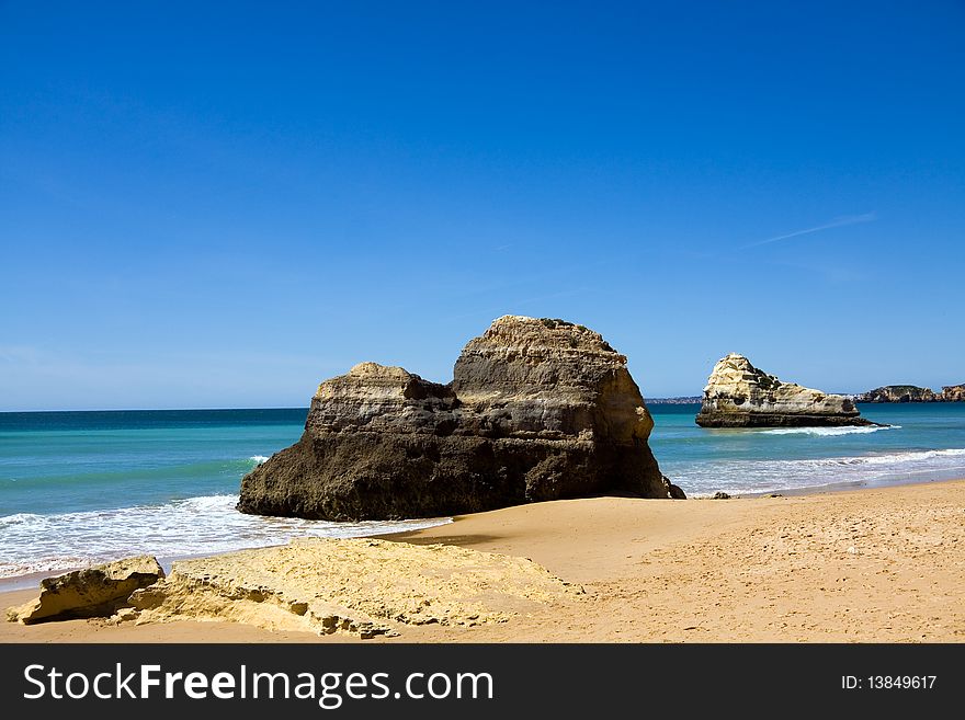 Praia da rocha beach,portugal-algarve.