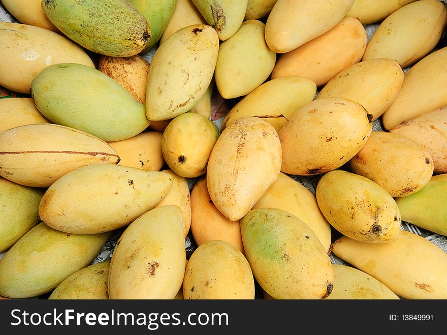 Group of ripe mango from thailand