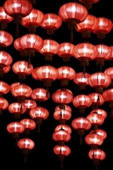 Chinese Red Lanterns At Night Stock Photos Chinese Red Lanterns At Night Stock Photos