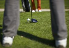 Golf Wood Club And A Golf Ball Stock Photos