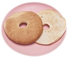 Bagel On A Plate Royalty Free Stock Photography Bagel On A Plate Royalty Free Stock Photography