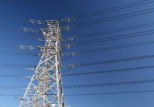 A Power Line Tower Royalty Free Stock Photo
