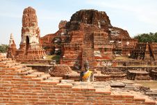 Ruins The Temple Of Wat Mahatat In Ayutthaya Stock Photography Ruins The Temple Of Wat Mahatat In Ayutthaya Stock Photography
