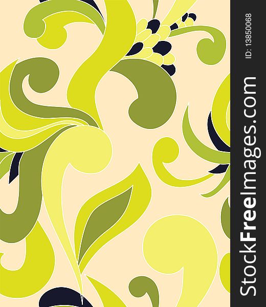 Seamless background with abstract floral elements. Easy to edit vector image. Ready to use as swatch. Seamless background with abstract floral elements. Easy to edit vector image. Ready to use as swatch.