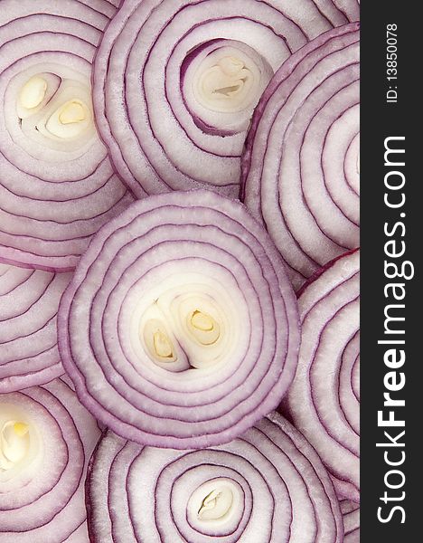 Background of red onion closeup. Background of red onion closeup