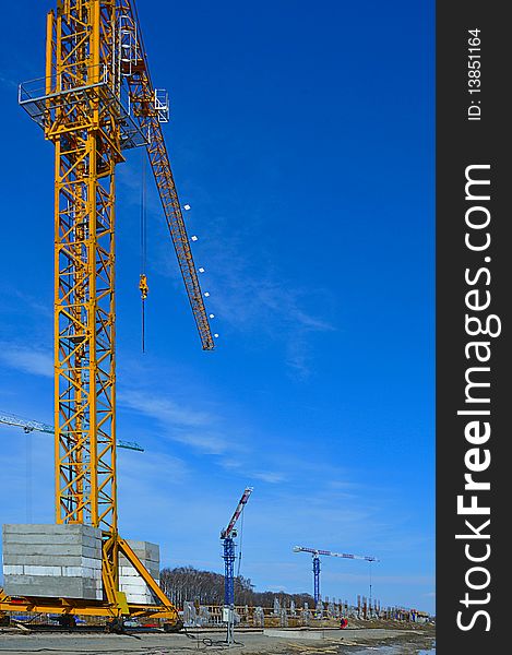 Tower-crane at a construction site