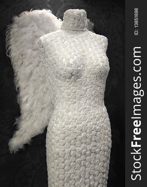 On the photo: Dress with angelic wings