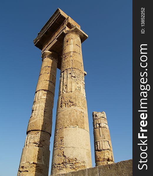 Ruins of amphitheatre in Rhodos, Greece