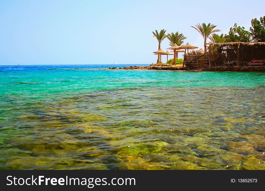 Beach with turquoise water and pure. Beach with turquoise water and pure