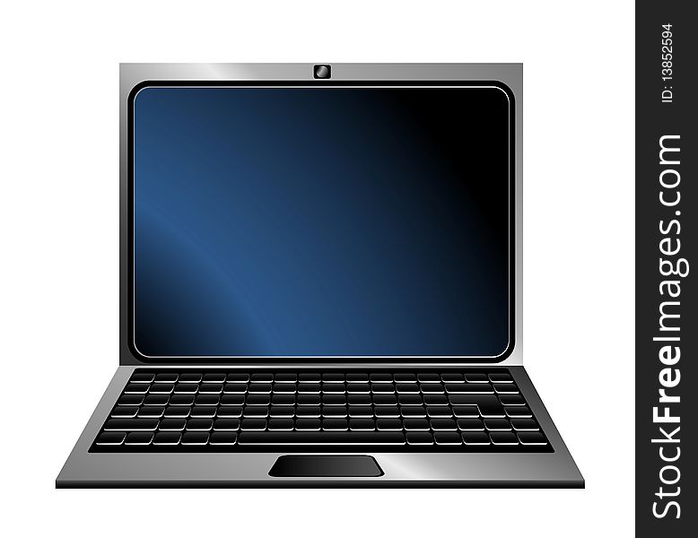 Laptop icon on a white background