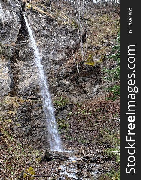 One of 3 waterfalls of Finsterbach creek in Carinthia,Austria,Europe. One of 3 waterfalls of Finsterbach creek in Carinthia,Austria,Europe.
