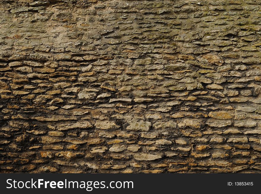 Old wall with stones in england