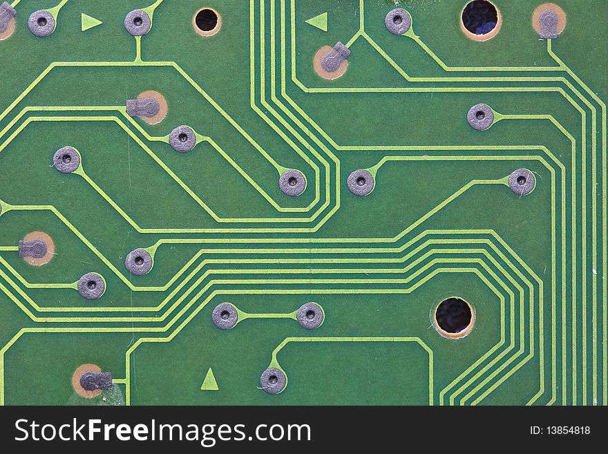 Detail of integrated circuit board. Detail of integrated circuit board