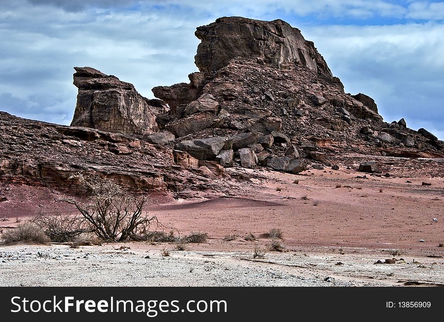 This shot was taken in winter time at the National geological and historical park Timna, Israel. This shot was taken in winter time at the National geological and historical park Timna, Israel