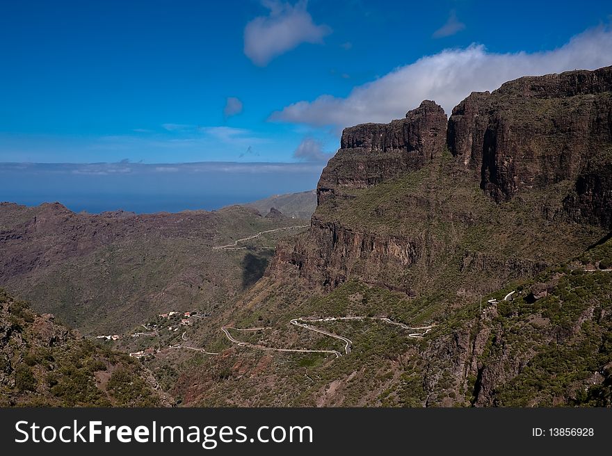 Masca Cliifs and canyon  in Tenerife