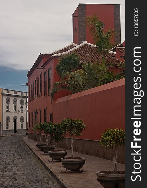 Tenerife small old town in the summer