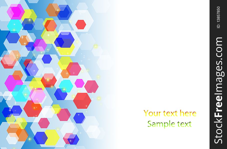 Abstract background with transparent hexahedrons and space for your text. Abstract background with transparent hexahedrons and space for your text.