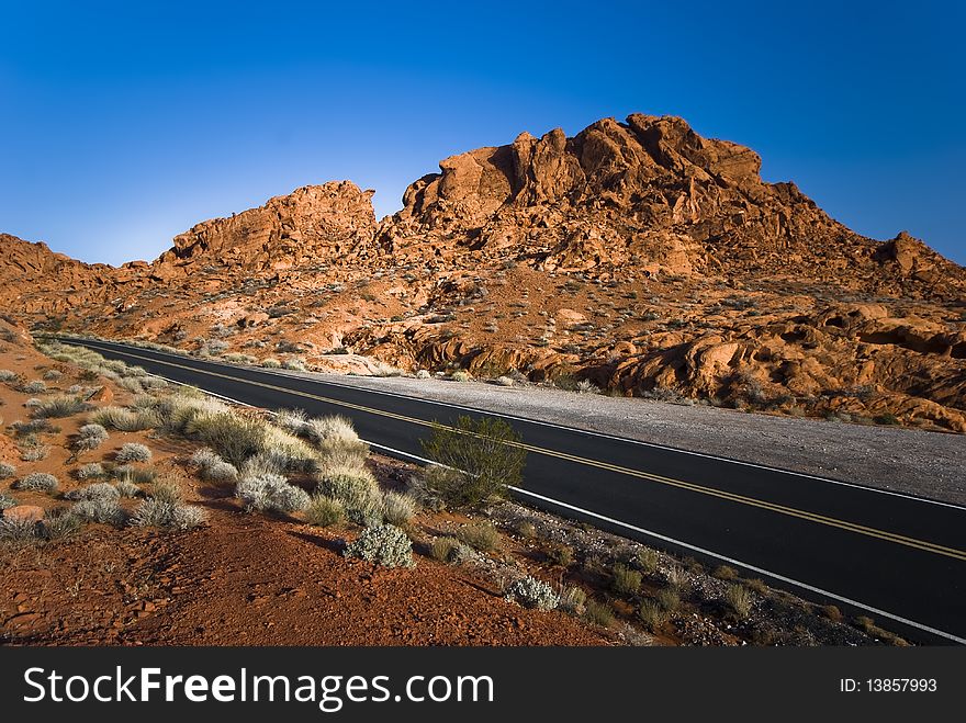 Valley of fire in Nevada, USA. Valley of fire in Nevada, USA