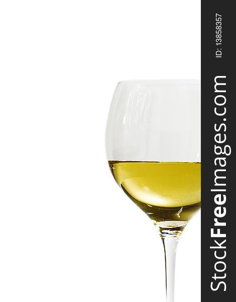 White wine in a glass