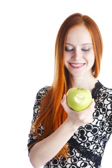 Apple In Hands Of The Girl Royalty Free Stock Photos Apple In Hands Of The Girl Royalty Free Stock Photos