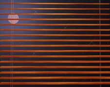 Curtain Blind In The Night. Royalty Free Stock Photo