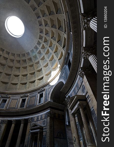 Interior of the roman Pantheon. Interior of the roman Pantheon