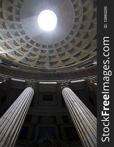 Inerior of the Roman Pantheon. Inerior of the Roman Pantheon