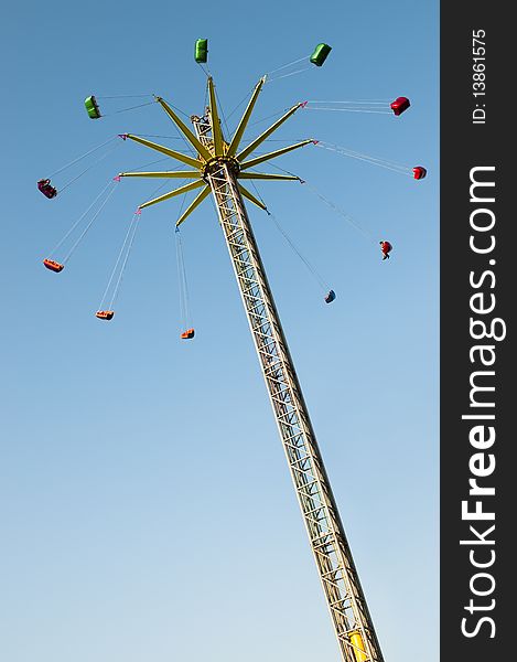 Modern Lift Chairoplane Carousel On Fun Fair