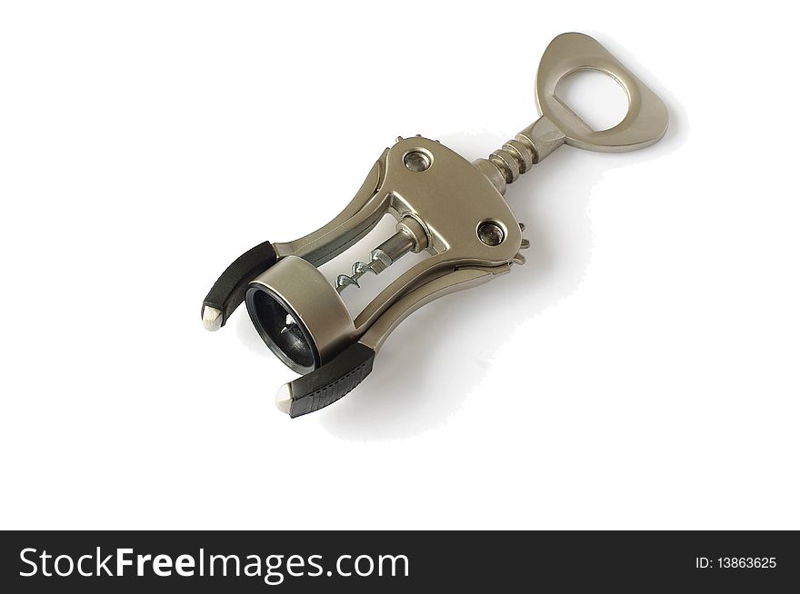 Bottle opener on a white background. Bottle opener on a white background