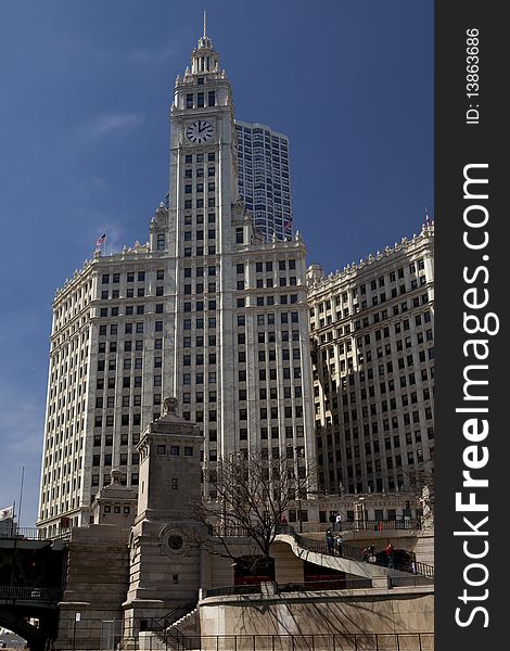 Building Chicago in the end of the winter. Building Chicago in the end of the winter