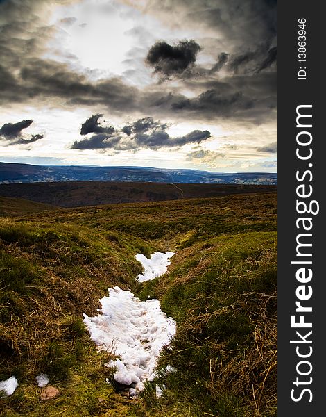 Snow on moor