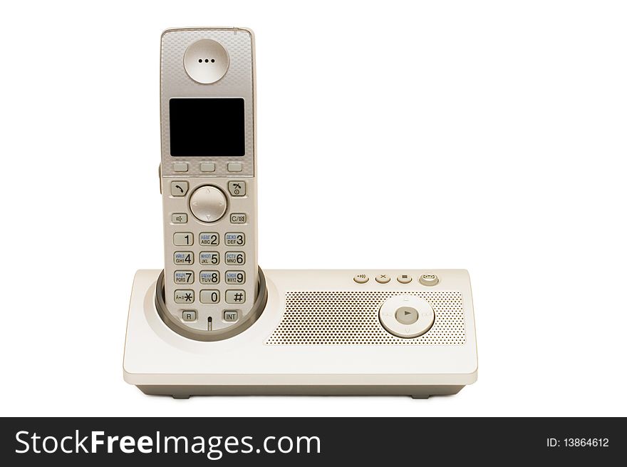 Telephone set isolated on a white background