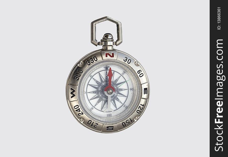 Metal compass for travelers and tourists. Metal compass for travelers and tourists