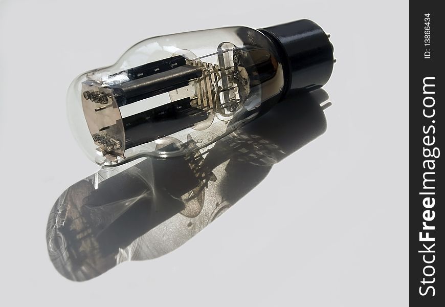 The old vacuum tube from the home receiver. The old vacuum tube from the home receiver