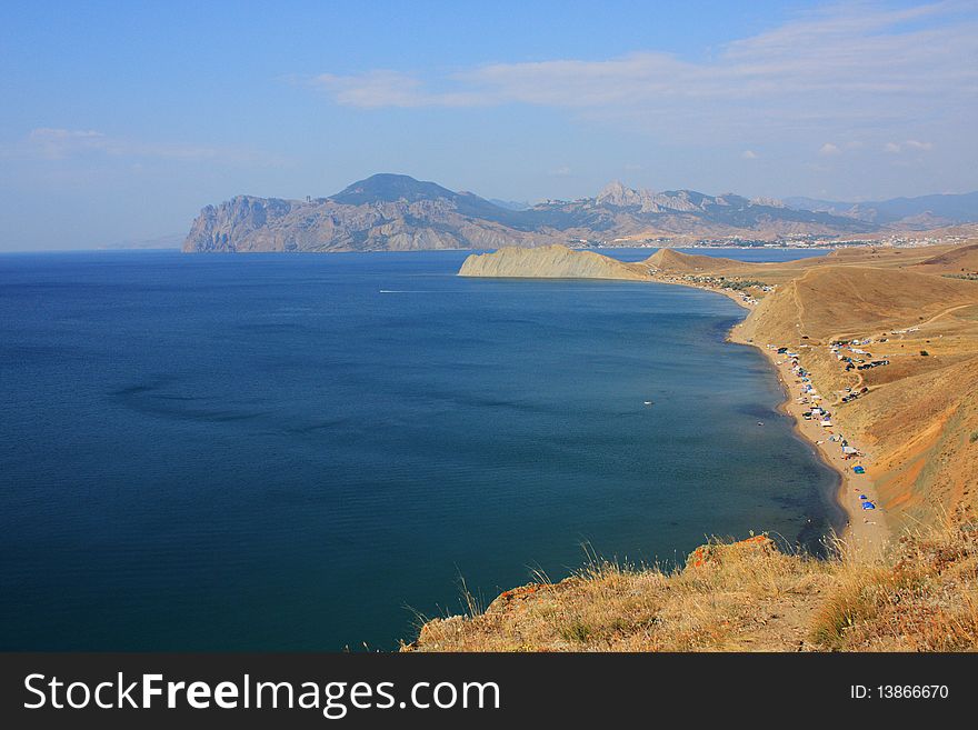 Mountain and sea landscape east of crimea. Mountain and sea landscape east of crimea