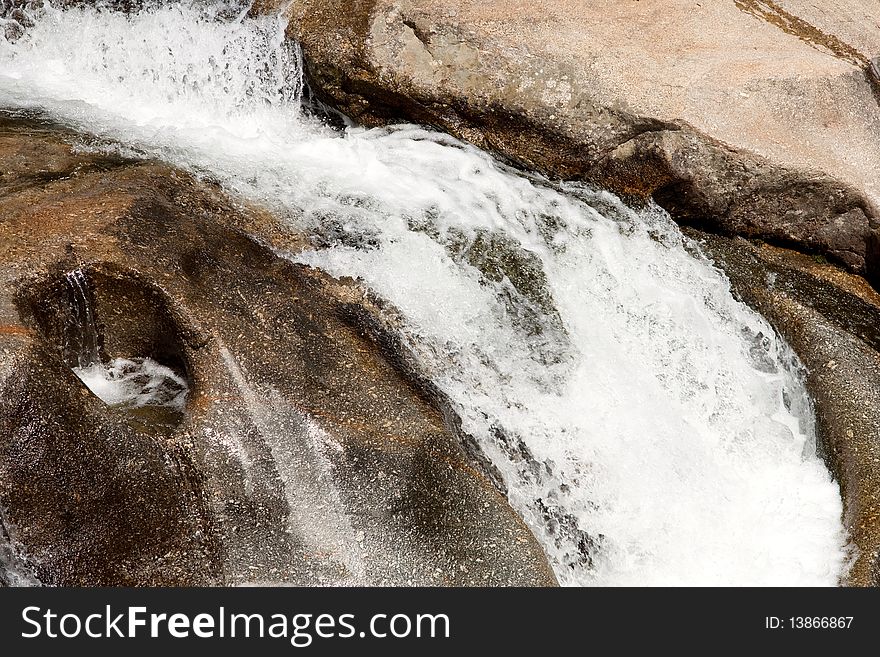 Photo of a water torrent in the forest