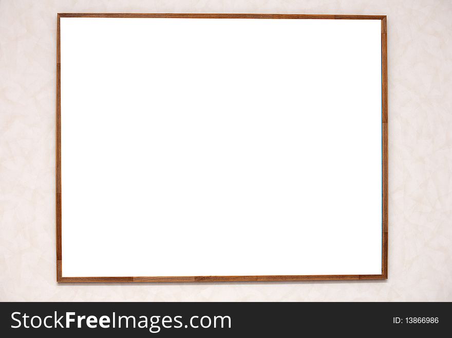 Wooden frame in blank