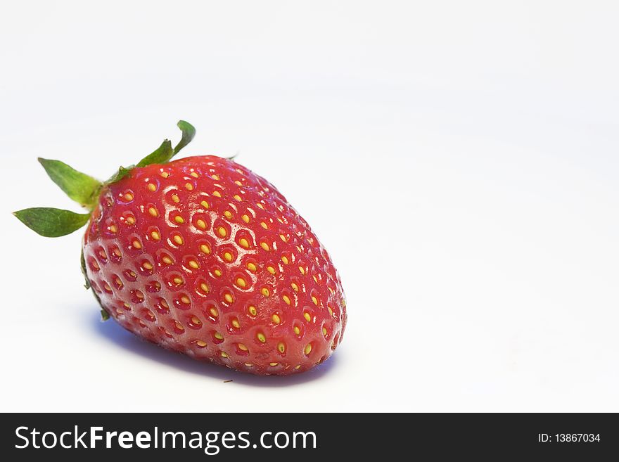 Fresh wild strawberry isolated on white. Fresh wild strawberry isolated on white