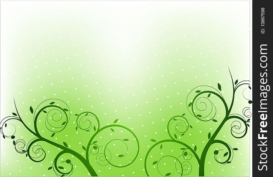 Abstract flower background. green color