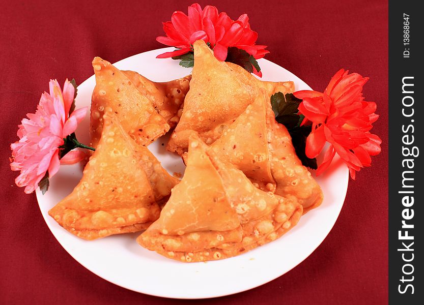 Spicy,crispy and hot samosas for snack time. Spicy,crispy and hot samosas for snack time.