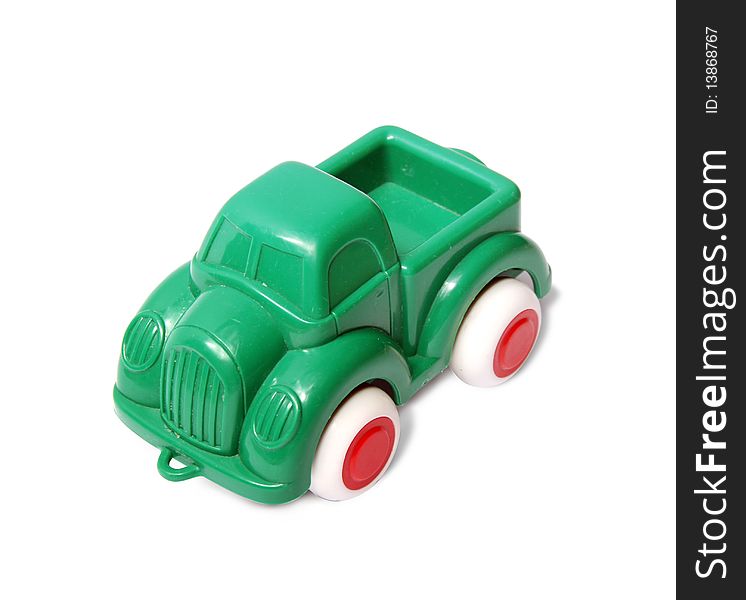 Green Car Isolated