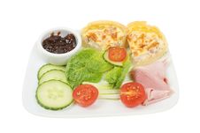 Ham And Quiche Salad Stock Image