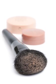 Black Brush And Powder Isolated Royalty Free Stock Images Black Brush And Powder Isolated Royalty Free Stock Images