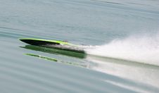 High-Speed RC Speedboat Stock Images