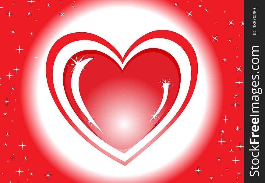 This image is an illustration of red shiny heart background with love illustration. This image is an illustration of red shiny heart background with love illustration.