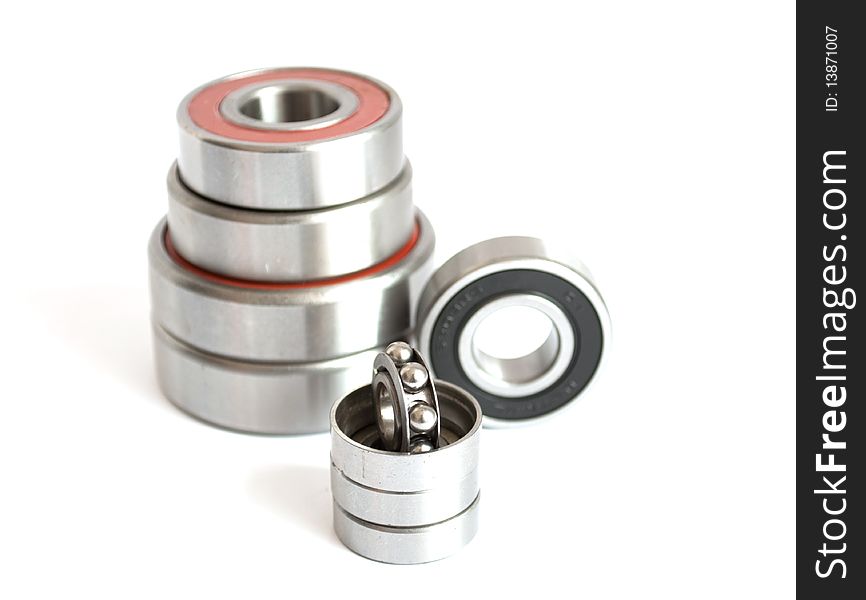 Bearings on a white background