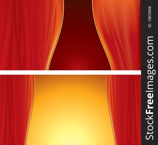 Red Curtain -( vector will be additional, only gradients used). Red Curtain -( vector will be additional, only gradients used)