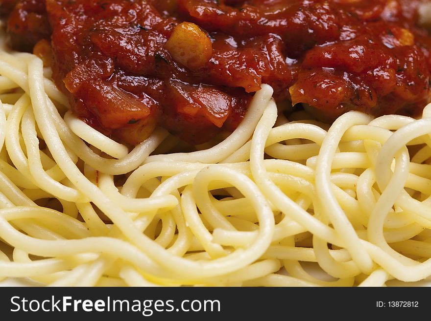 Spaghetti bolognese, traditional italian food